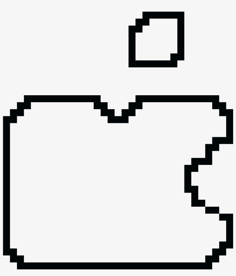 Apple Logo Fail - Pixel Art Running With Gun, transparent png