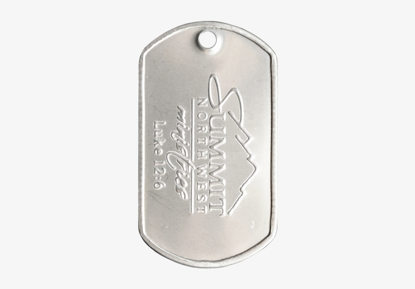 Custom Embossed Logo Dog Tag With Summit Logo On A - Dog Tag, transparent png