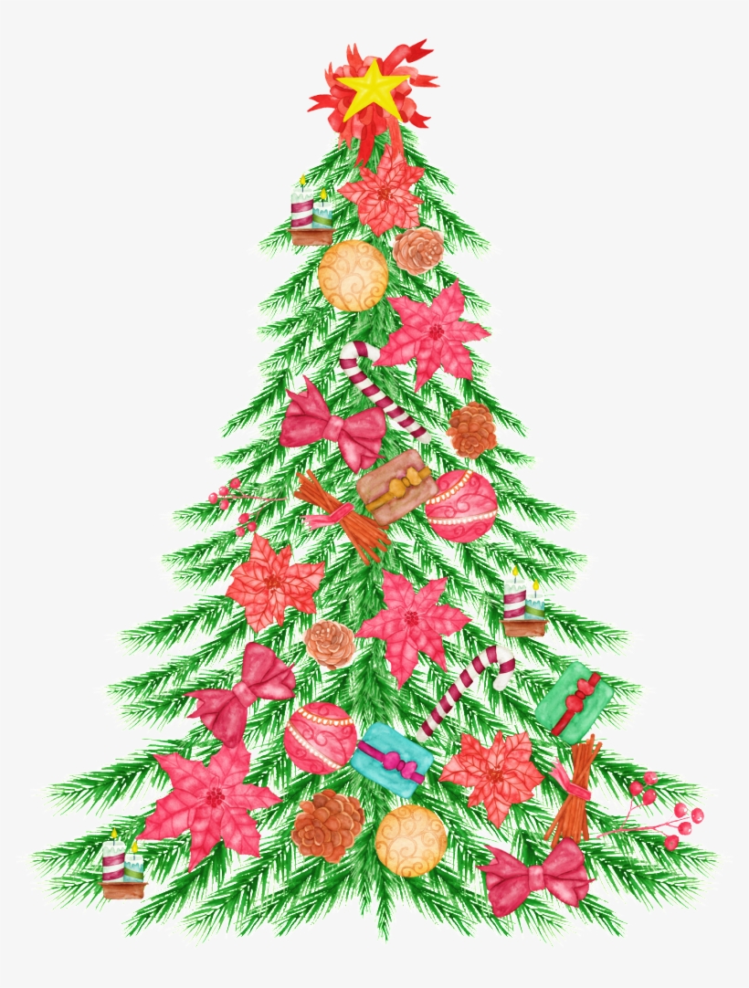 Arbol De Navidad Decorado Png Transparente - Christmas Tree, transparent png