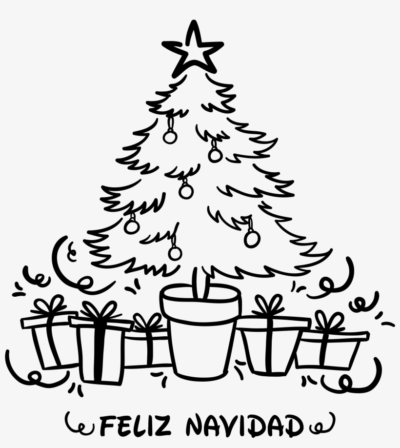 Vinilo Decoración Árbol Navidad - Kerstboom Muurstickers, transparent png