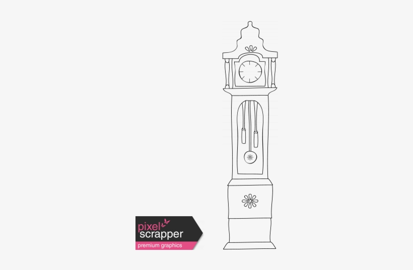 Clock Doodle Template - Digital Scrapbooking, transparent png
