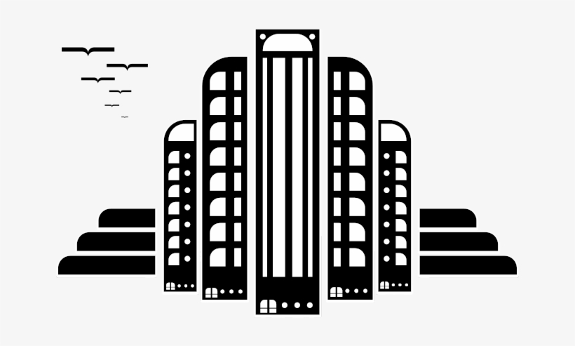 Empire State Building Silhouette Png Download - Art Deco Building Png, transparent png