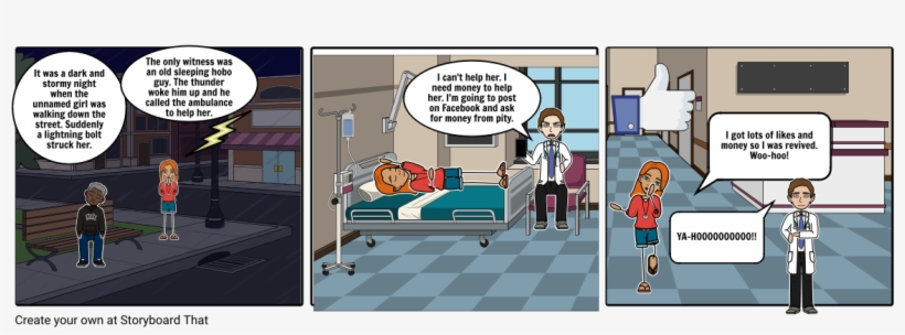 The Girl Who Got Struck By Lightning - Cartoon, transparent png