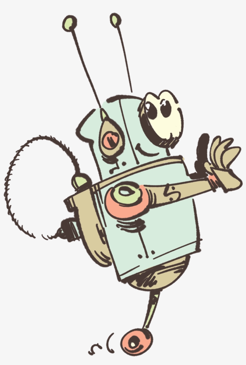 Cute Robot On Mono Wheel - Cesare Asaro, transparent png