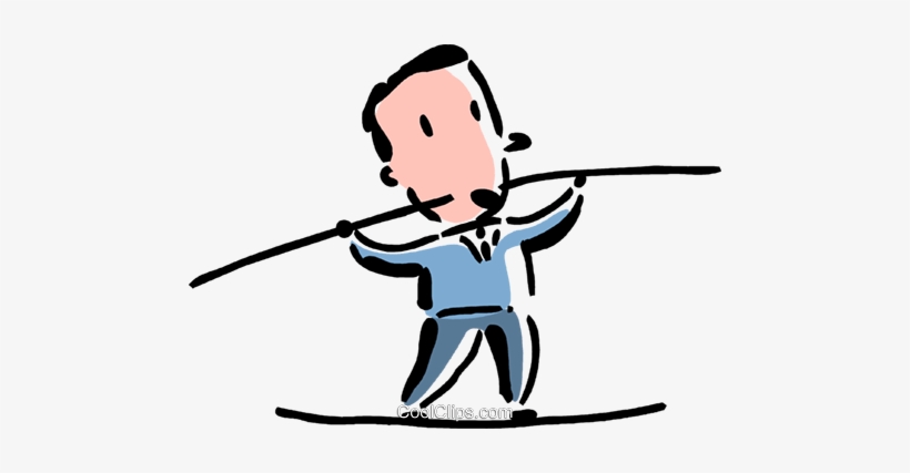Businessman Walking A Tight Rope Royalty Free Vector - Illustration, transparent png