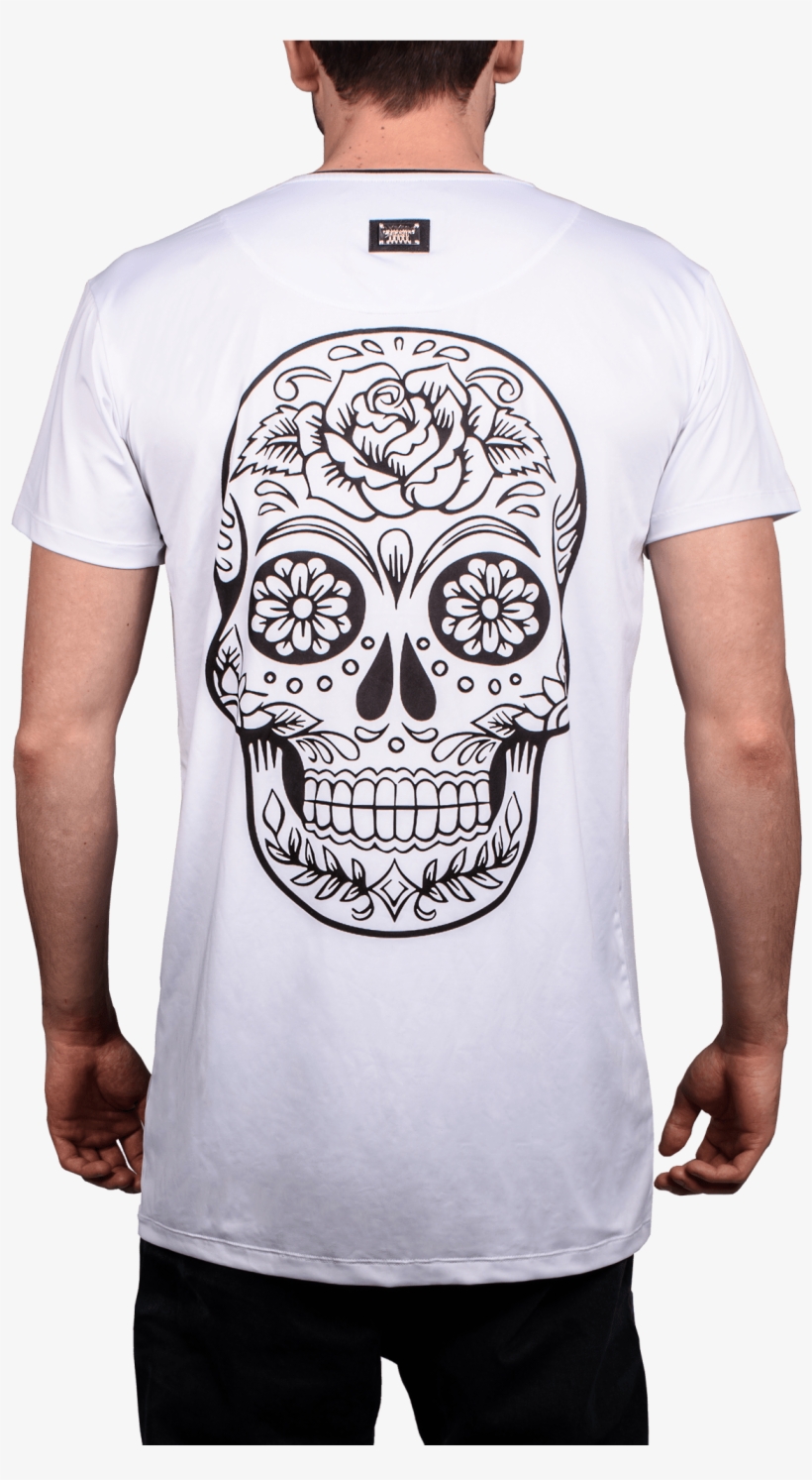 Ar Santamuerte Model - Transfert Crâne Mexicain Thermocollant, transparent png