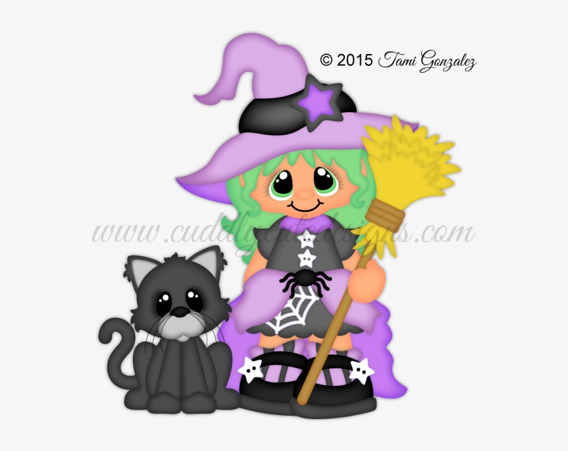 Spooky Cutie - Witch - Scrapbooking, transparent png
