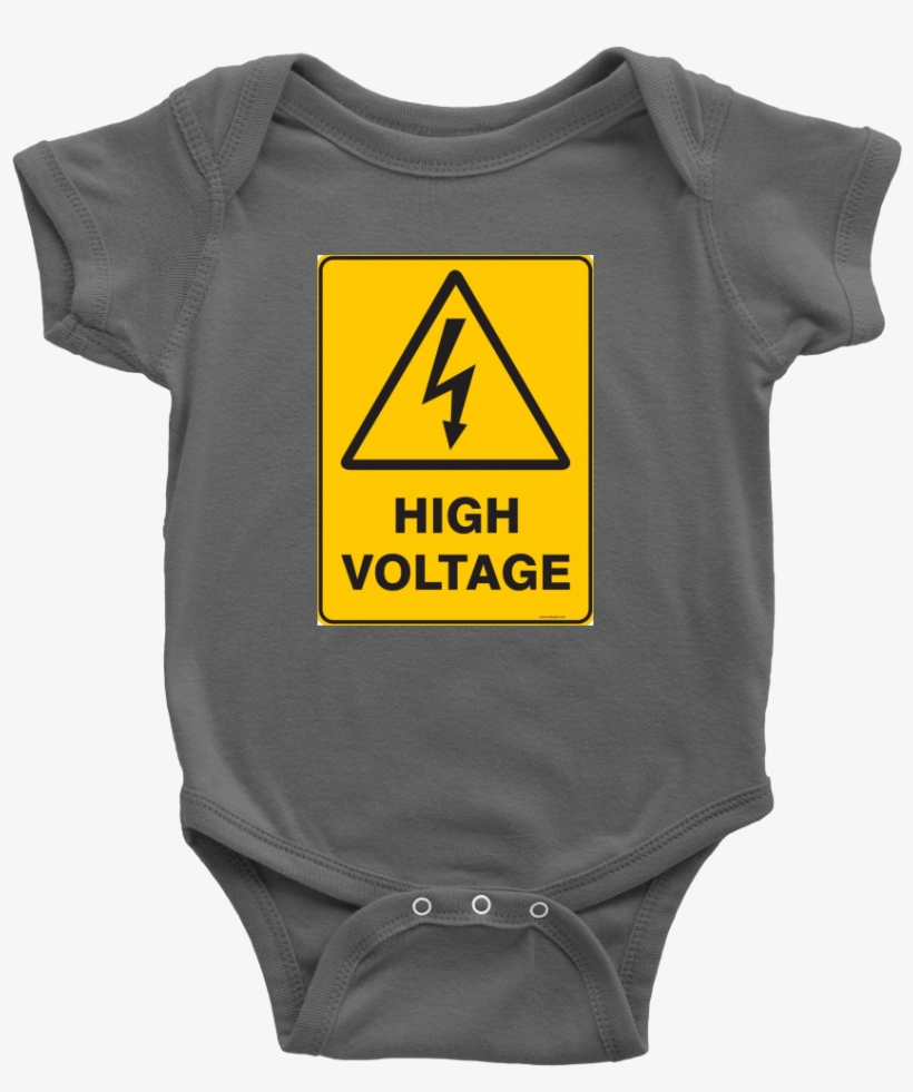 Baby "high Voltage" Funny Onesie - Infant Bodysuit, transparent png