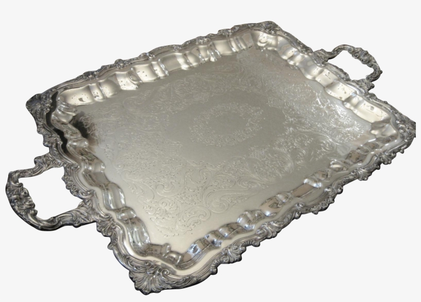 Sheridan Silverplate Footed &amp - Serving Tray, transparent png