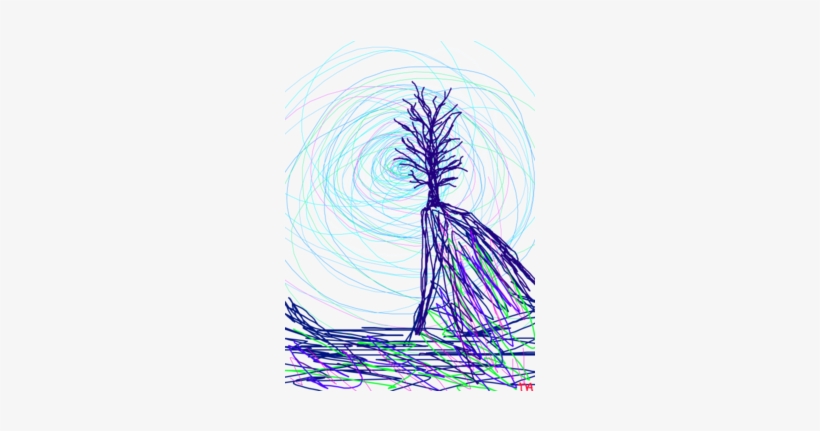 Creepy Tree In Forest Stormy Sky - Sail, transparent png