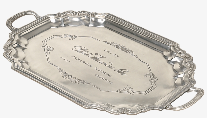 Dessau Home Antique Silver Etched French Tray, transparent png