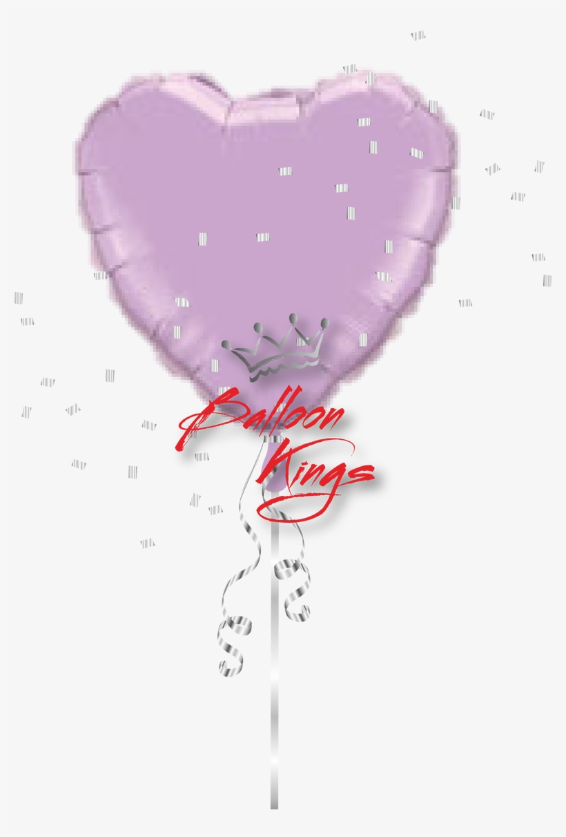 Pearl Lavender Heart - Lavender Heart Foil Balloon, transparent png