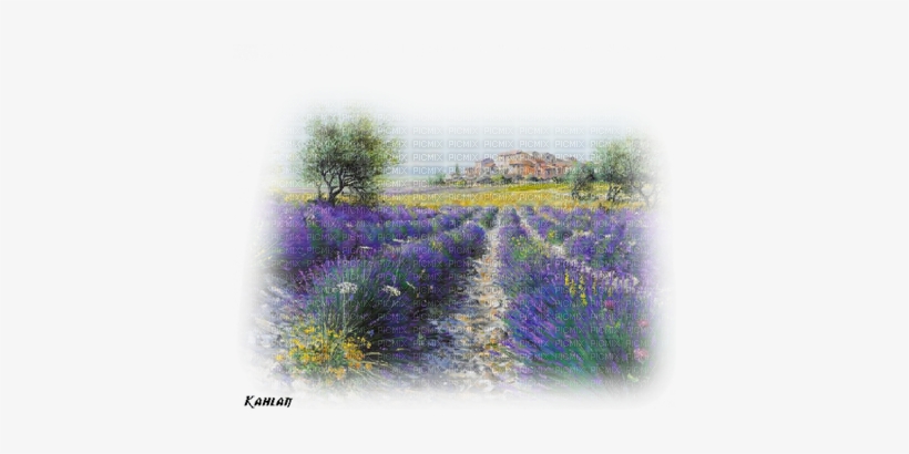 Loly33 Paysage Lavande - Landscape Painting, transparent png