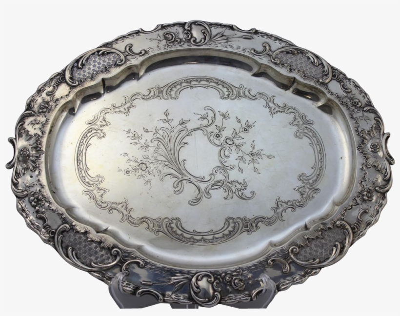 Silver Serving Tray - Platter, transparent png