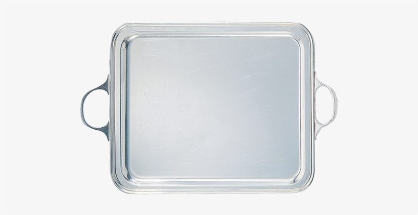 Tray With Handles Silver 40 X 51 Cm - Serving Tray, transparent png