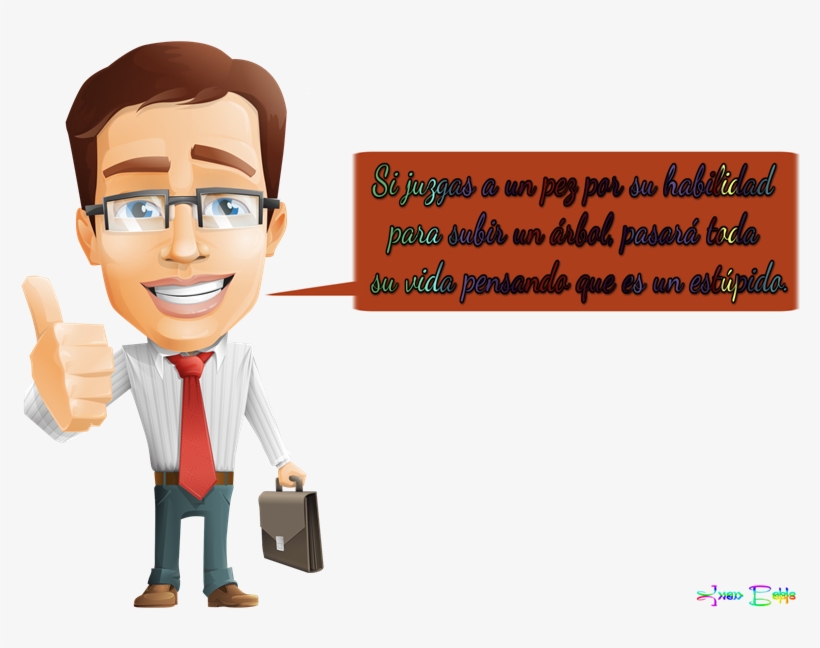 Frase Fondo Transparente - Cartoon Businessman Character With Round Ornament, transparent png