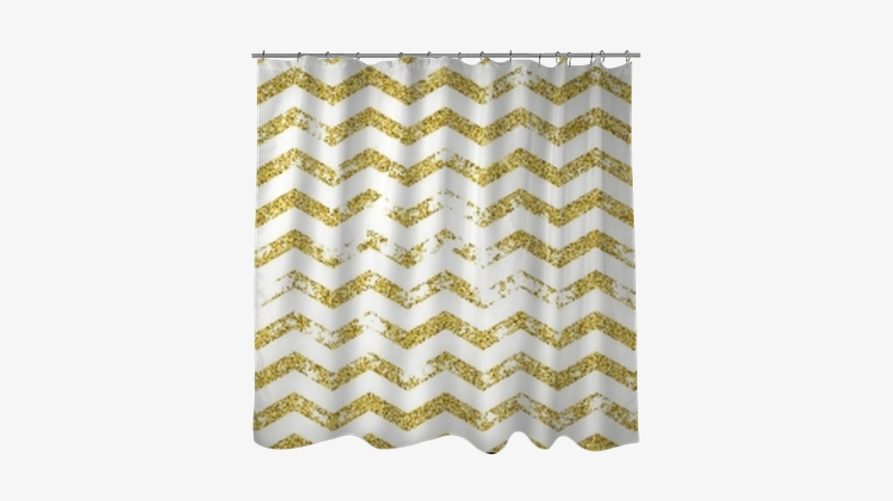Zig Zag Gold Vector Grunge Seamless Pattern Shower - Curtain, transparent png