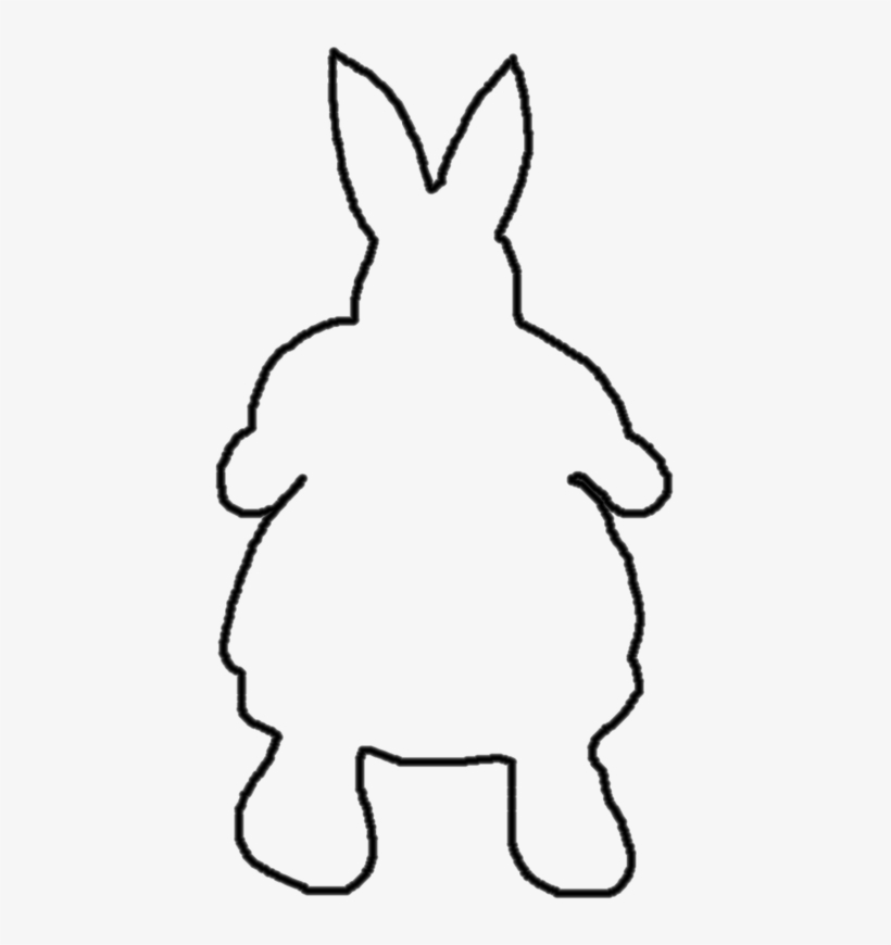 Easter Bunny Rabbit Cutting Outline Pattern - Rabbit, transparent png