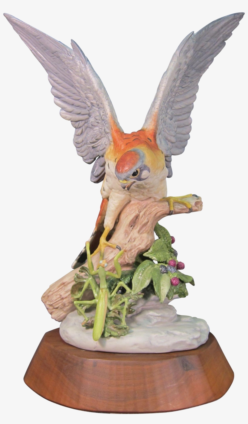 Rare Cybis Red Tailed Hawk With Praying Mantis - Figurine, transparent png