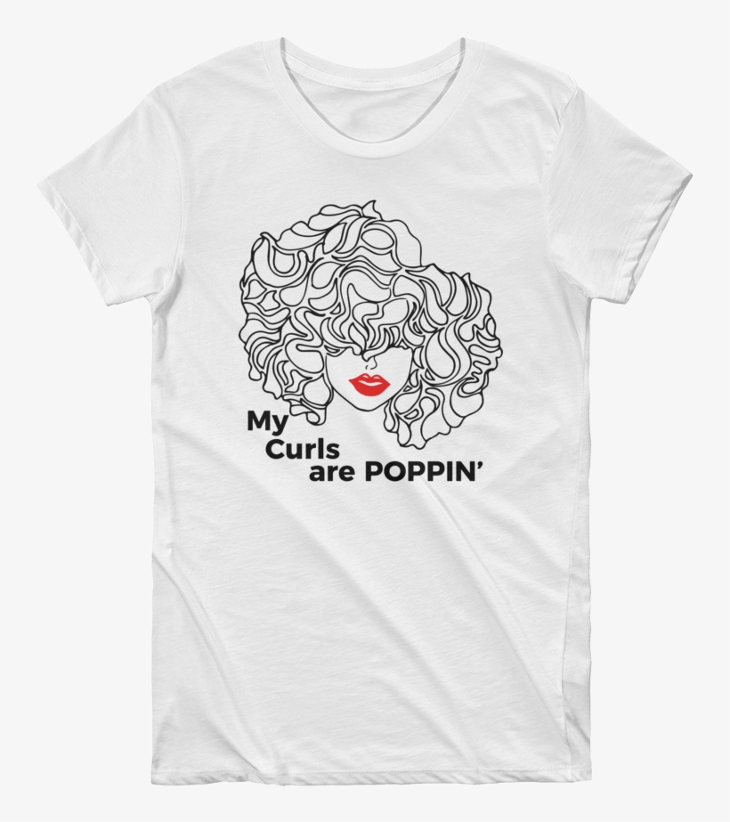 Curls Poppin' Women's Tee, transparent png