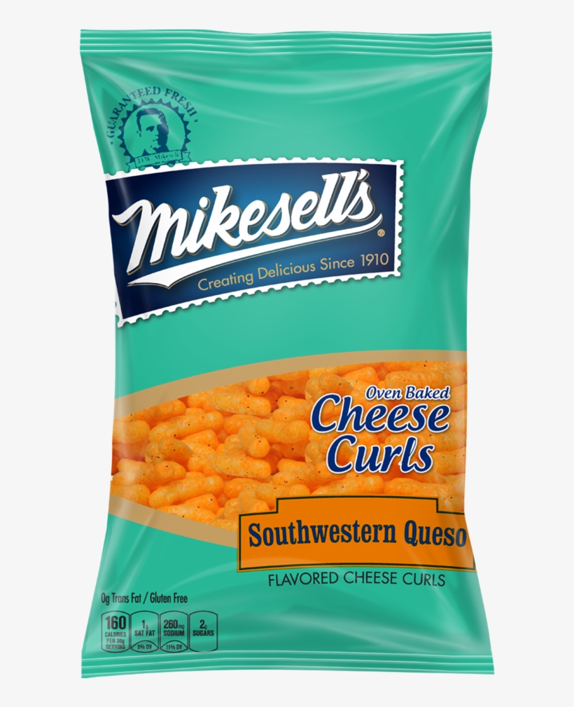 Southwestern Queso Cheese Curls - Mikesell's Southwestern Queso Oven Baked Cheese Curls,, transparent png