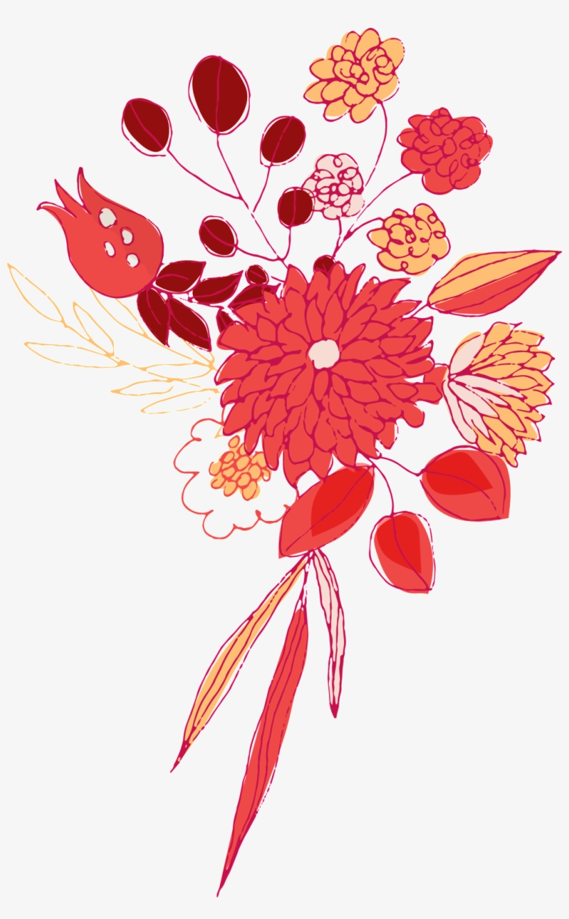 Hand Drawn Illustration Inside Page Flower Png Transparent - Illustration, transparent png