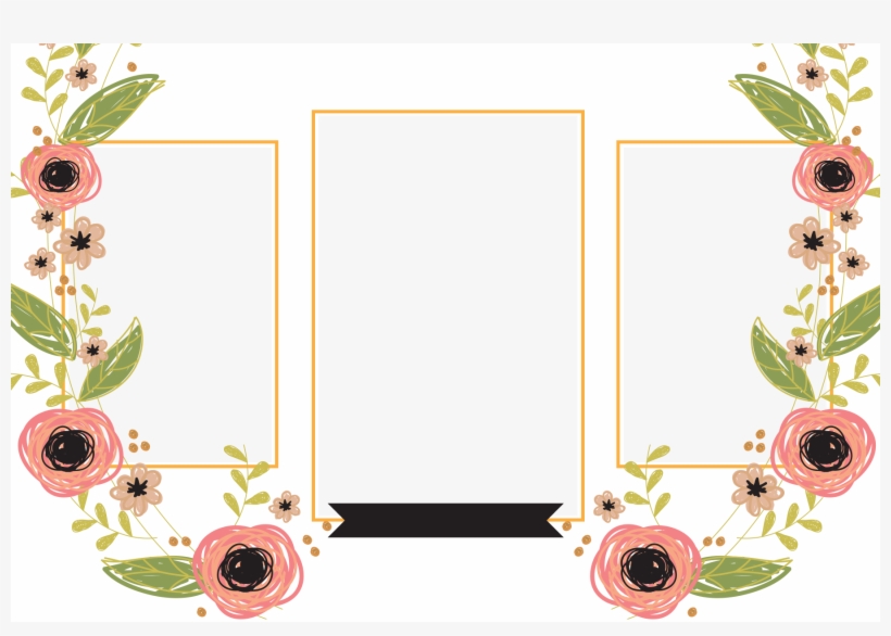Drawn Flowers - Photo Booth, transparent png