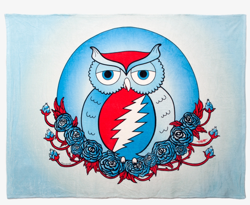 Grateful Dead Owl Coral Fleece Blanket - Steal Your Face, transparent png