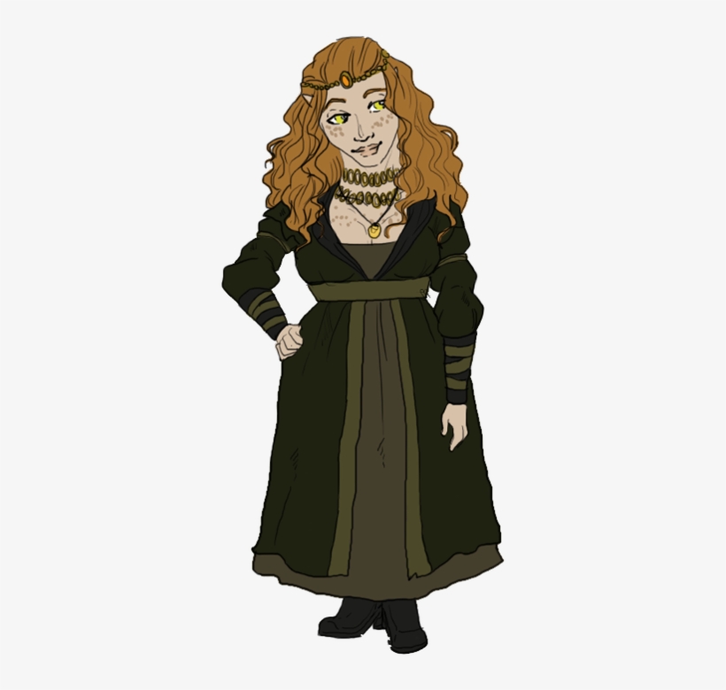 007 - Halfling Lady - Illustration, transparent png
