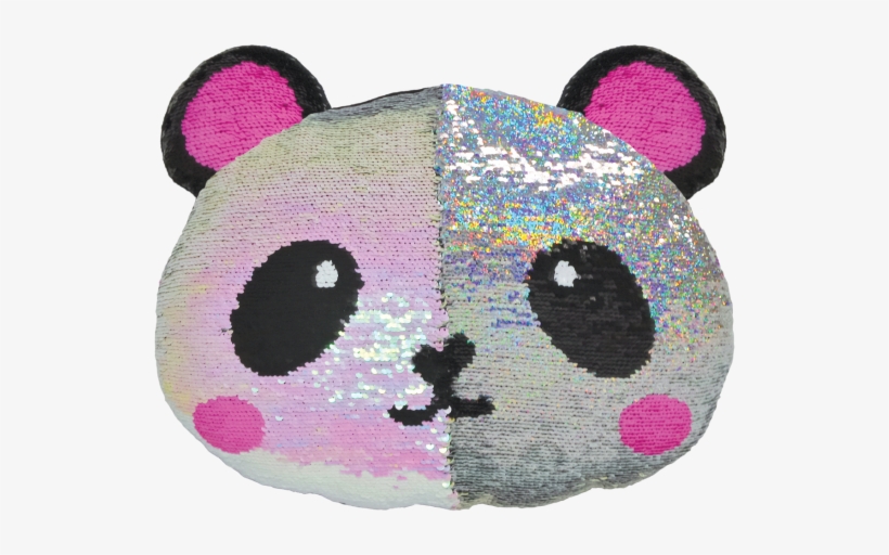 Picture Of Panda Reversible Sequin Pillow - Flip Sequin Pillow, transparent png