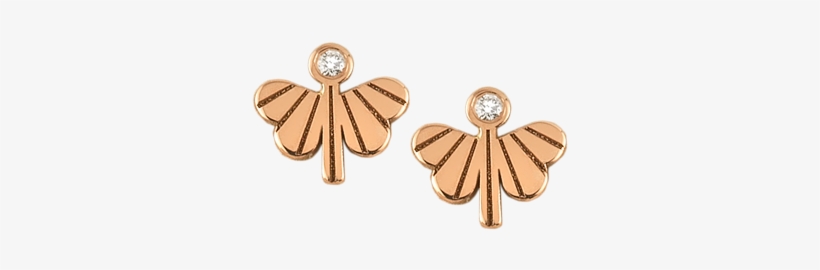 Diamond Butterfly Angle Earrings - Earring, transparent png