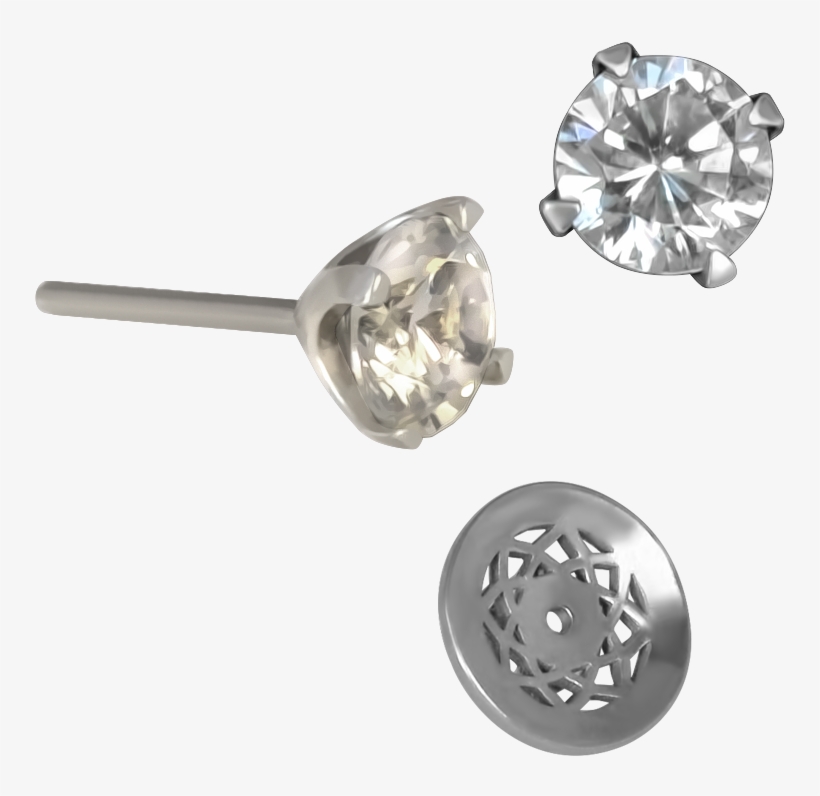Ear-stud Earrings - Diamond, transparent png