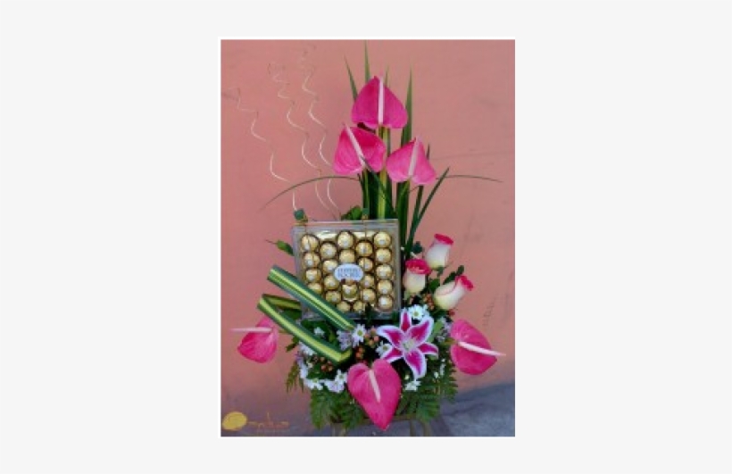 Floral Luz - Arreglo De Flores Con Chocolate, transparent png