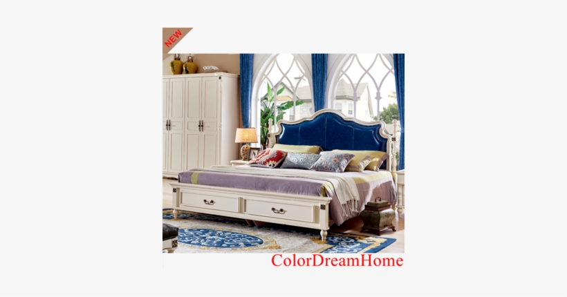 Comfortable Soft Leather Headboard American Style Wooden - Bed, transparent png