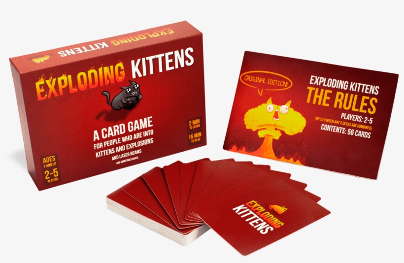 Exploding Kittens Original Edition - Best Board Games 2018, transparent png
