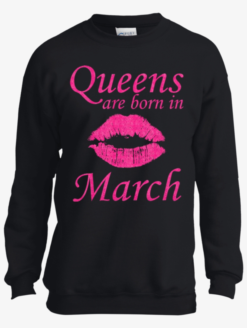 Queens Are Born In March Sexy Lips Pink Glitter Youth - Infinity War T Shirts, transparent png