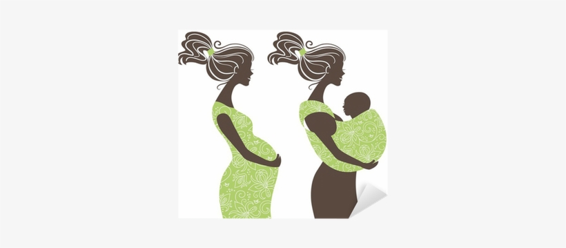 Beautiful Women Silhouettes - Pregnant Women Maternity Clothes Nursing Tops Mom Baby, transparent png