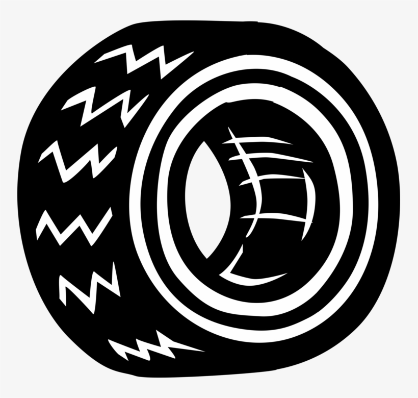 Vector Illustration Of Modern Pneumatic Rubber Tire, transparent png