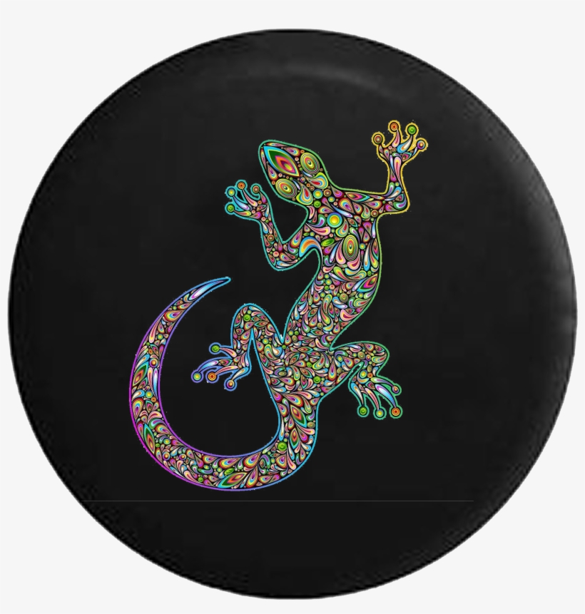 Island Gecko Lizard Bright Paisley Psycodelic - Design Geko, transparent png