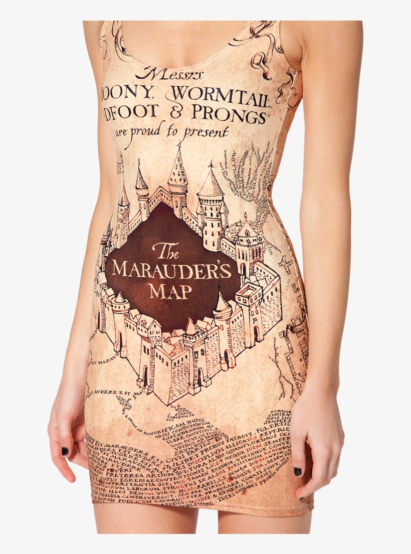 Marauders Map Cover Dress › Black Milk Clothing - Decorbox Cotton Linen Throw Pillow Cover Cushion Case, transparent png