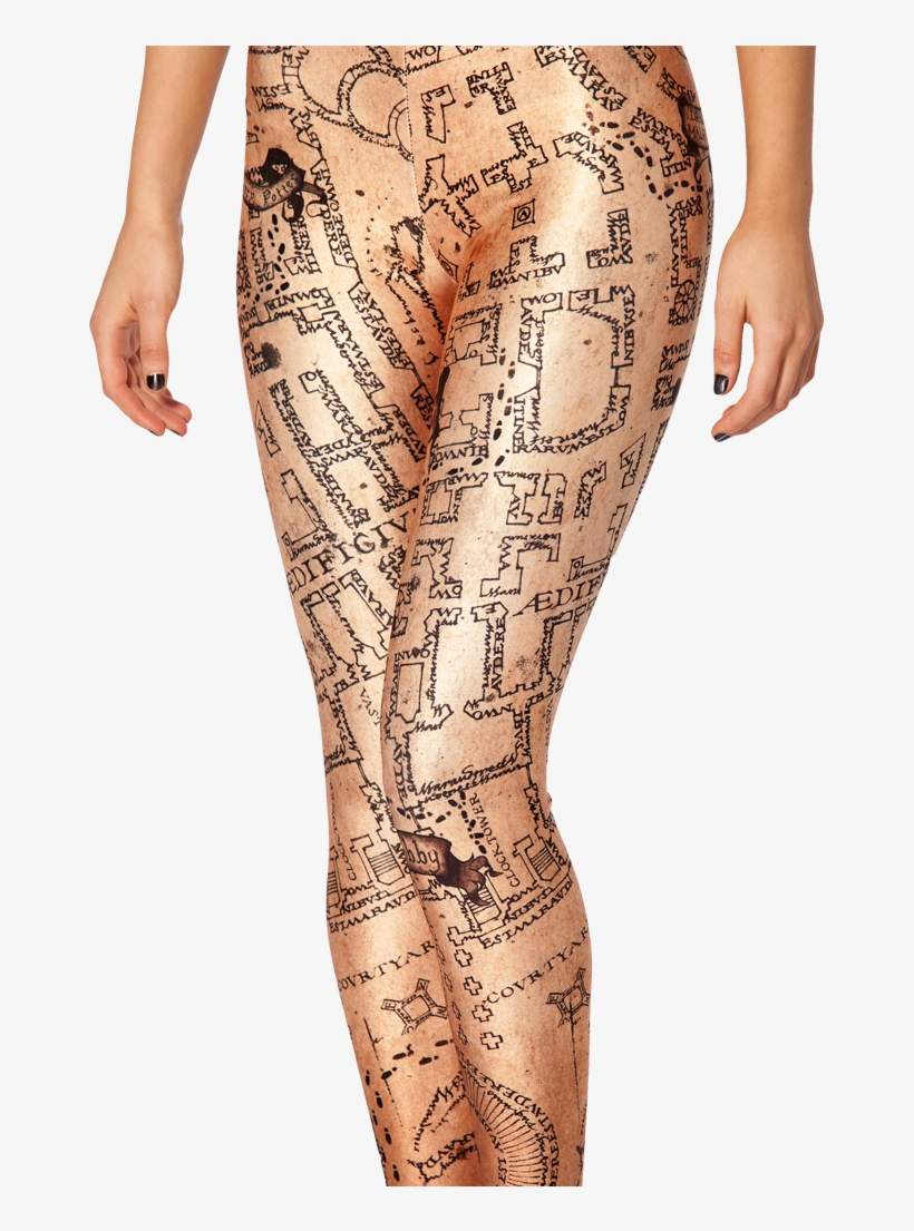 Marauders Map Leggings - Тату Хогвартс, transparent png
