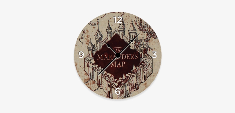 Marauders Map-harry Potter Clock - Harry Potter Marauders Map, transparent png