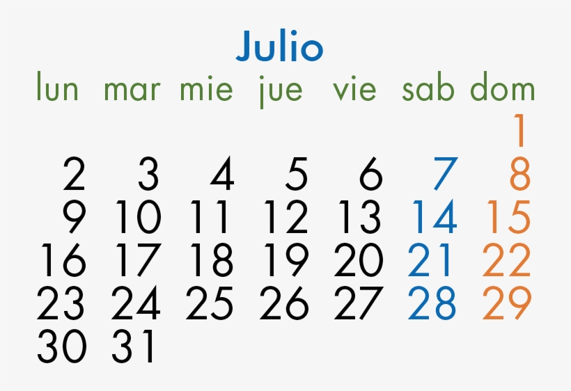 Calendario Laboral 2018 Julio - E-line/eagle Line/exel-o-craft 3 Month Display Apron, transparent png