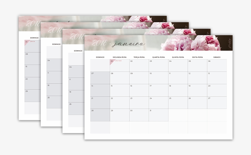Calendário 2018 Para Imprimir Faça O Download Gratuito - Calendário 2018 Para Download, transparent png