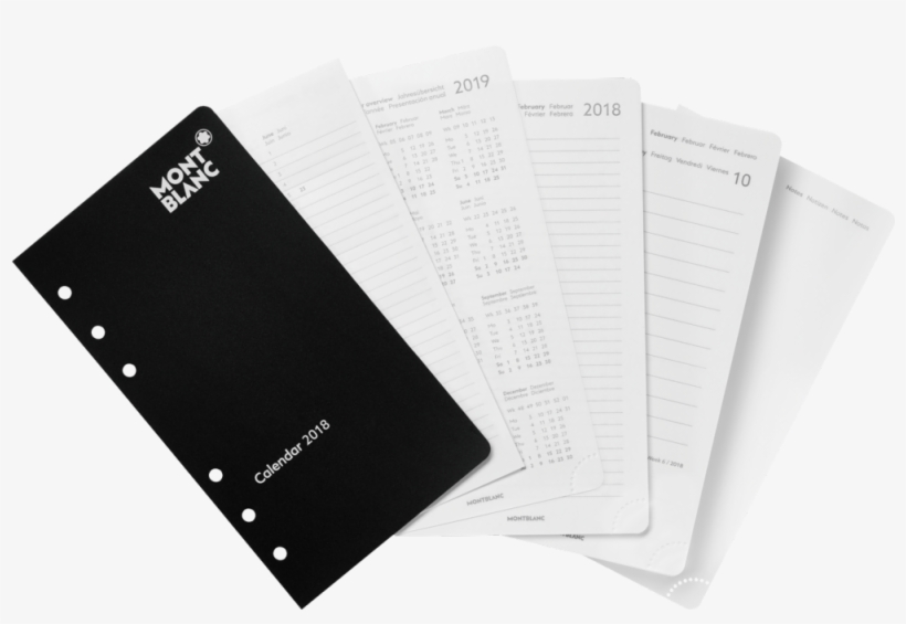 Montblanc 2017 Day Per Page A6 Insert, transparent png