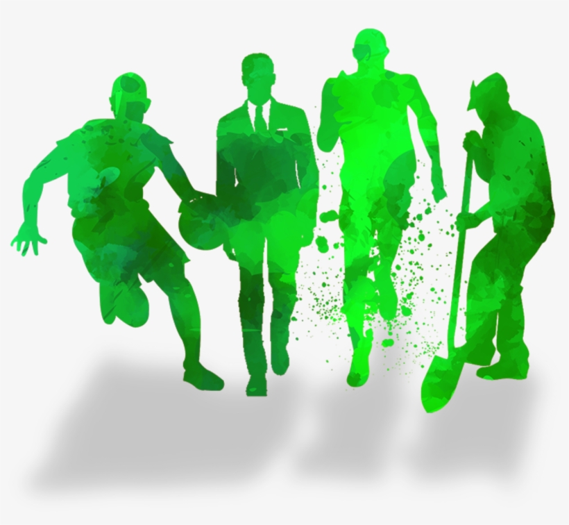 Fresh Green Portrait Silhouette May Fourth Holiday - Youth Day (in China), transparent png