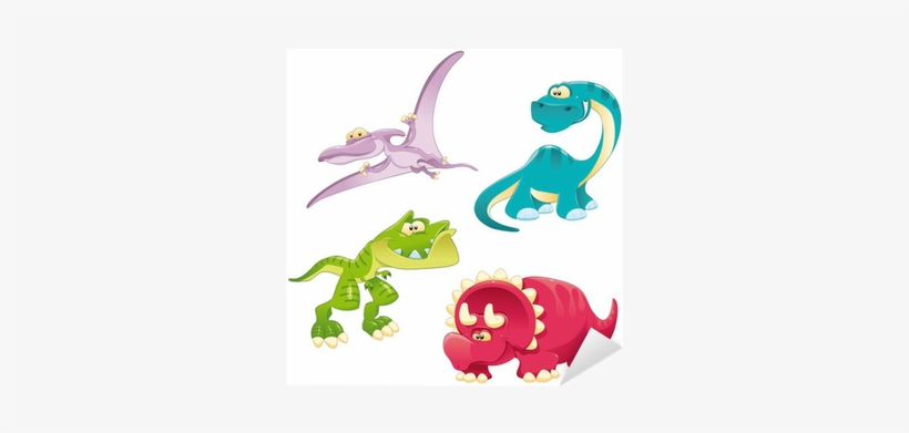 Vinilo Pixerstick Los Dinosaurios De La Familia - Dinosaur Wall Sticker - Jurassic Time, transparent png