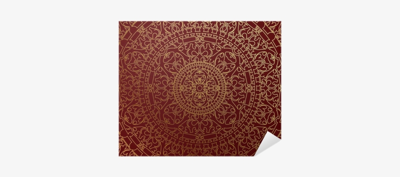 Vector Oriental Blue Background With Gold Ornament - Background Ornament Red, transparent png