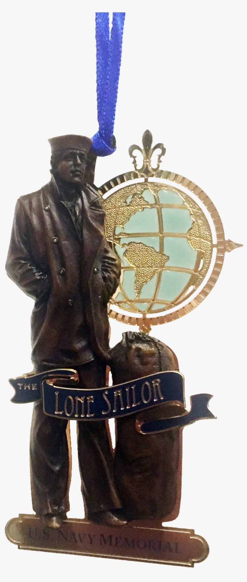 Gold Finish Lone Sailor Ornament, transparent png
