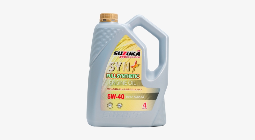 Suzuka Syn Fully 5w40 4l - Plastic, transparent png